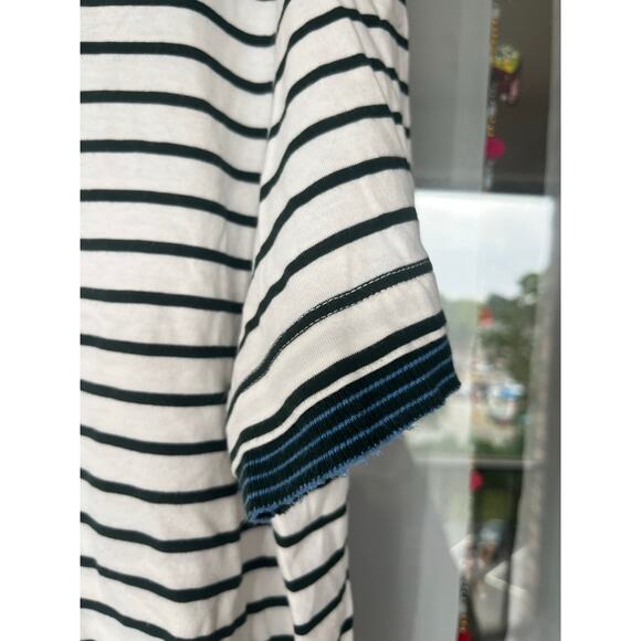 MM6 Maison Margiela Off-White Splice T-Shirt, Size L - Picture 9 of 11